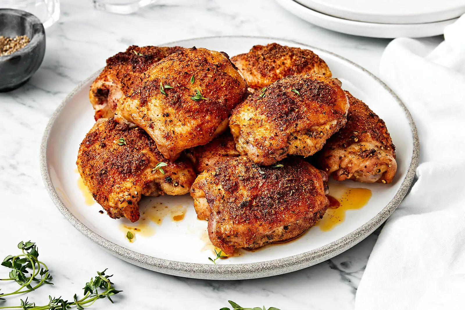 Crispy and Tender Baked Chicken Thighs