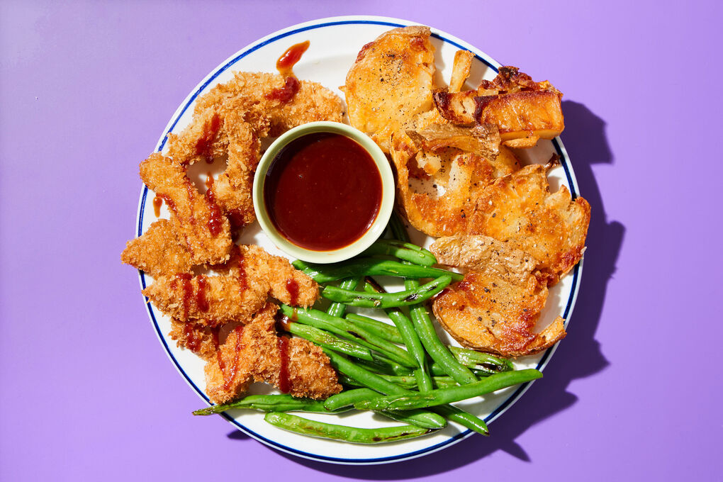 Oven Baked Popcorn Chicken