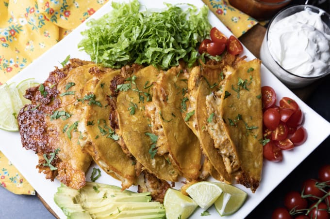 Ridiculously Good Chicken Tacos with Green Sauce
